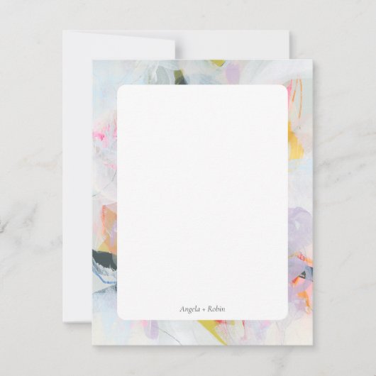 Kleurrijke, Abstracte, persoonlijke flatpanel-kaar Kaart (Voorkant)