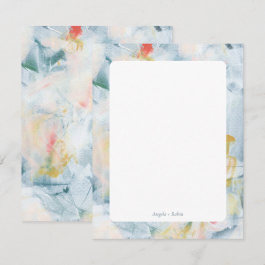 Kleurrijke, Abstracte, persoonlijke flatpanel-kaar Kaart (Voorkant / Achterkant)