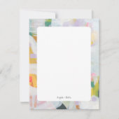 Kleurrijke, Abstracte, persoonlijke flatpanel-kaar Kaart (Voorkant)