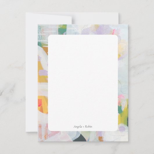 Kleurrijke, Abstracte, persoonlijke flatpanel-kaar Kaart (Voorkant)