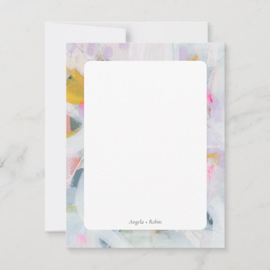 Kleurrijke, Abstracte, persoonlijke flatpanel-kaar Kaart (Voorkant)