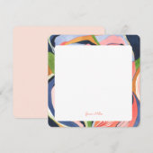 Kleurrijke, Abstracte, persoonlijke flatpanel-kaar Notitiekaartje (Voorkant / Achterkant)