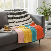 Kleurrijke Abstracte persoonlijke naam uit de mid Fleece Deken