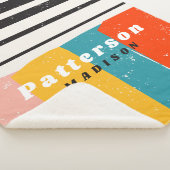 Kleurrijke Abstracte persoonlijke  naam uit de mid Sherpa Deken (3/4)