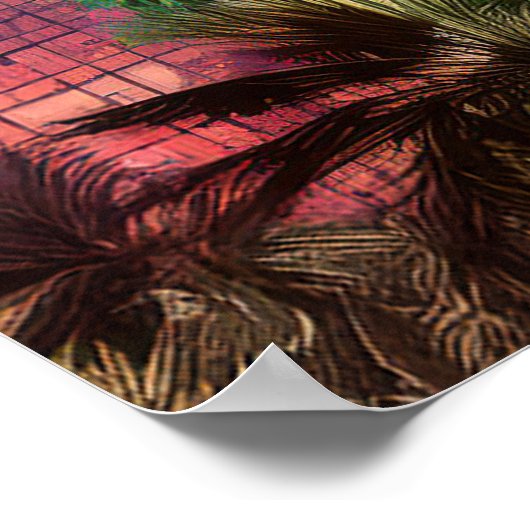 Kleurrijke Abstracte Phoenix Arizona Skyline Poste Poster (Hoek)