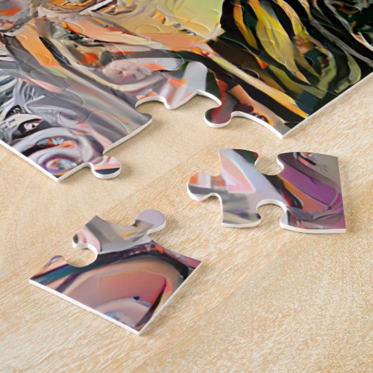 Kleurrijke Abstracte piano | Harde uitdaging Legpuzzel (Zijkant)