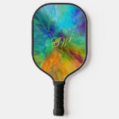 Kleurrijke Abstracte Pickleball Paddle (Achterkant)