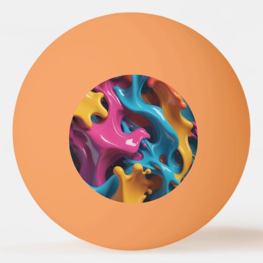 Kleurrijke Abstracte Ping Pong Bal Pingpongbal (Voorkant)
