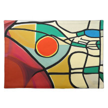Kleurrijke Abstracte Placemats