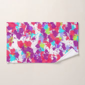 Kleurrijke Abstracte plakband verf, rood en Paars Bad Handdoek (Handdoek)