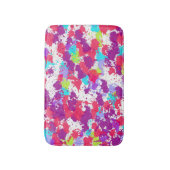 Kleurrijke Abstracte plakband verf, rood en Paars Badmat (Voorkant Verticaal)