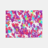 Kleurrijke Abstracte plakband verf, rood en Paars Fleece Deken (Voorkant (Horizontaal))