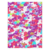 Kleurrijke Abstracte plakband verf, rood en Paars Tafelkleed (Voorkant)