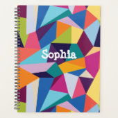 Kleurrijke Abstracte Planner met naam (Voorkant)