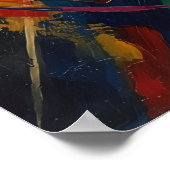 Kleurrijke Abstracte Plant Poster (Hoek)