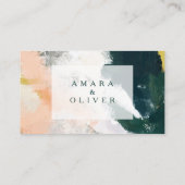 Kleurrijke Abstracte platte trouwplaatskaart Plaatskaartje (Achterkant)