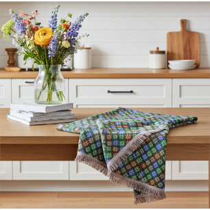 Kleurrijke Abstracte Poinsettia Bloemvierkanten Deken