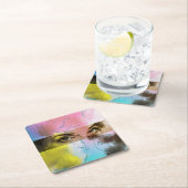 Kleurrijke Abstracte Pop Art, aangepast Onderzette Kartonnen Onderzetters (Insitu)