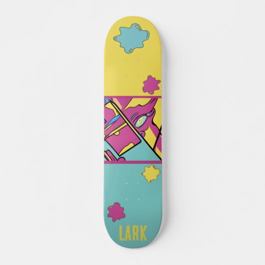 Kleurrijke Abstracte Pop Kunst Persoonlijk Skatebo Skateboard (Voorkant)