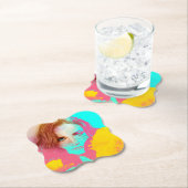 Kleurrijke Abstracte Pop Vrouw, Onderzetter in vor (Insitu)