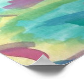Kleurrijke Abstracte Poster afdrukken (Hoek)