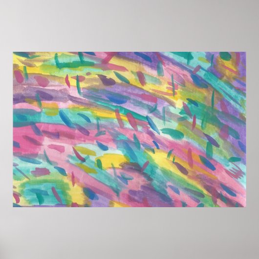 Kleurrijke Abstracte Poster afdrukken (Voorkant)