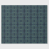 Kleurrijke Abstracte Psychedelische Draderige Gepu Cadeaupapier (Vlak)