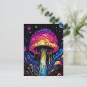 Kleurrijke Abstracte psychedelische paddestoel Briefkaart (Staand voorkant)