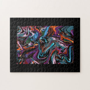 Kleurrijke abstracte puzzel legpuzzel