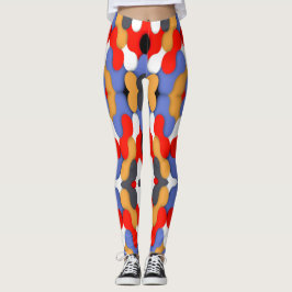Kleurrijke abstracte puzzelpatroonleggingen leggings