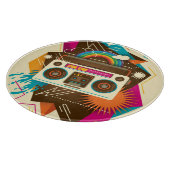 Kleurrijke Abstracte  Radio Illustratie Snijplank (Hoek)