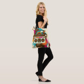 Kleurrijke Abstracte Radio Illustratie Tote Bag (Op model)