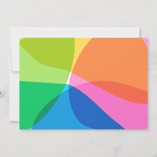 Kleurrijke Abstracte Rainbow Custom Graduation Par Bedankkaart (Achterkant)