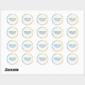 Kleurrijke Abstracte Rainbow Custom Graduation Par Ronde Sticker (Vel)