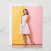 Kleurrijke Abstracte Rainbow Photo Graduation Part Kaart (Achterkant)