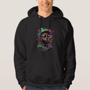 Kleurrijke Abstracte rapper Hoodie