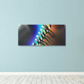 Kleurrijke abstracte regenboog spiraal macrofotogr canvas afdruk (Insitu (Houten vloer))