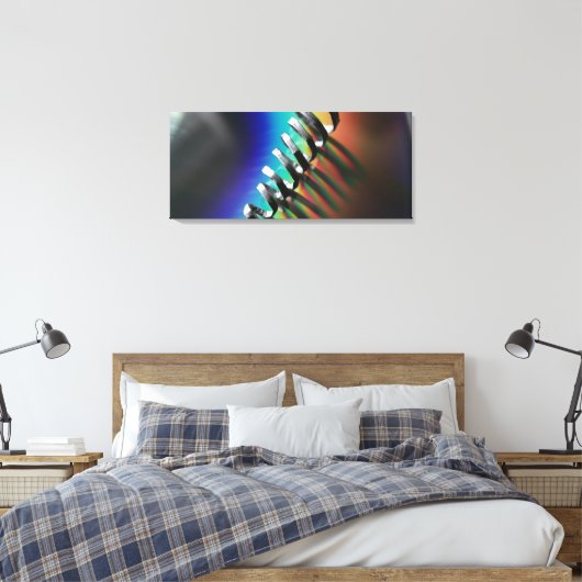 Kleurrijke abstracte regenboog spiraal macrofotogr canvas afdruk (Insitu (Slaapkamer))