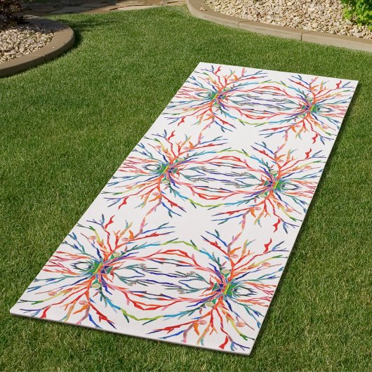 Kleurrijke Abstracte Regenboog Yogamat