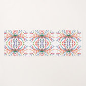Kleurrijke Abstracte Regenboog Yogamat (Voorkant (horizontaal))