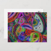 Kleurrijke Abstracte regenboogneon Briefkaart (Voorkant / Achterkant)
