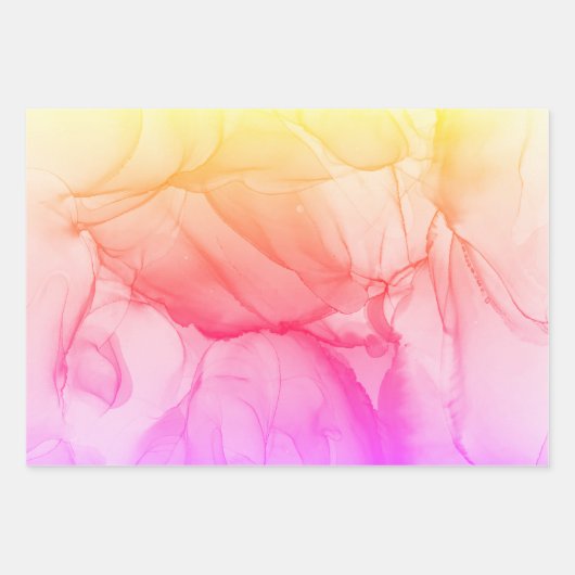 Kleurrijke Abstracte regenboogstralen Inpakpapier Vel (Voorkant 3)