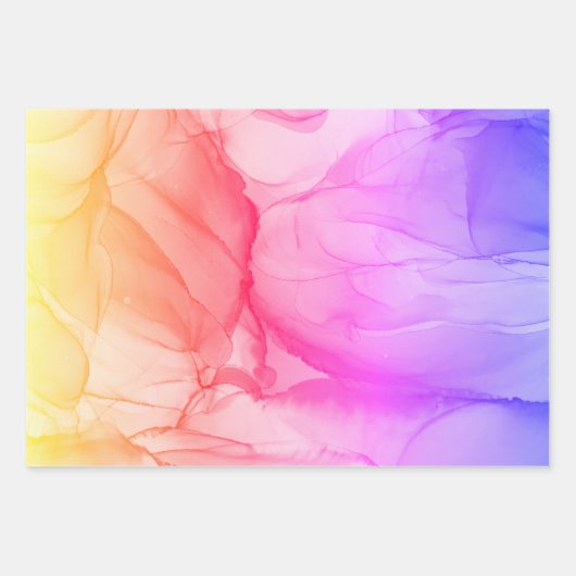 Kleurrijke Abstracte regenboogstralen Inpakpapier Vel (Voorkant 2)