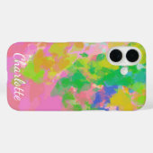 Kleurrijke Abstracte regenboogverf op maat Case-Mate iPhone Case (Achterkant (horizontaal))