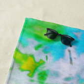 Kleurrijke Abstracte regenboogverf Waterverf Strandlaken (In situ)