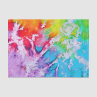 Kleurrijke Abstracte regenboogWaterverf Batik Tie  Tissuepapier