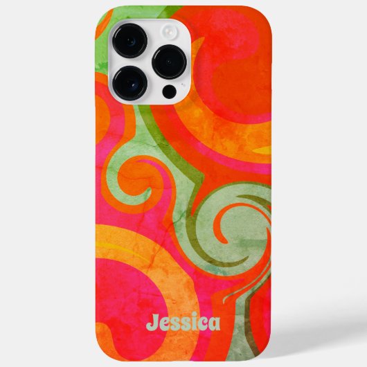 Kleurrijke Abstracte Retro Moderne Naam Inspirivit Case-Mate iPhone Case (Achterkant)