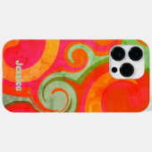 Kleurrijke Abstracte Retro Moderne Naam Inspirivit Case-Mate iPhone Case (Achterkant (horizontaal))