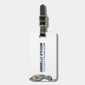 Kleurrijke Abstracte Retro Sugar Skull Bagagelabel (Voorkant verticaal)