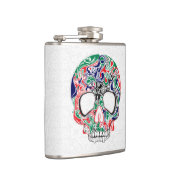 Kleurrijke Abstracte Retro Sugar Skull Heupfles (Rechts)